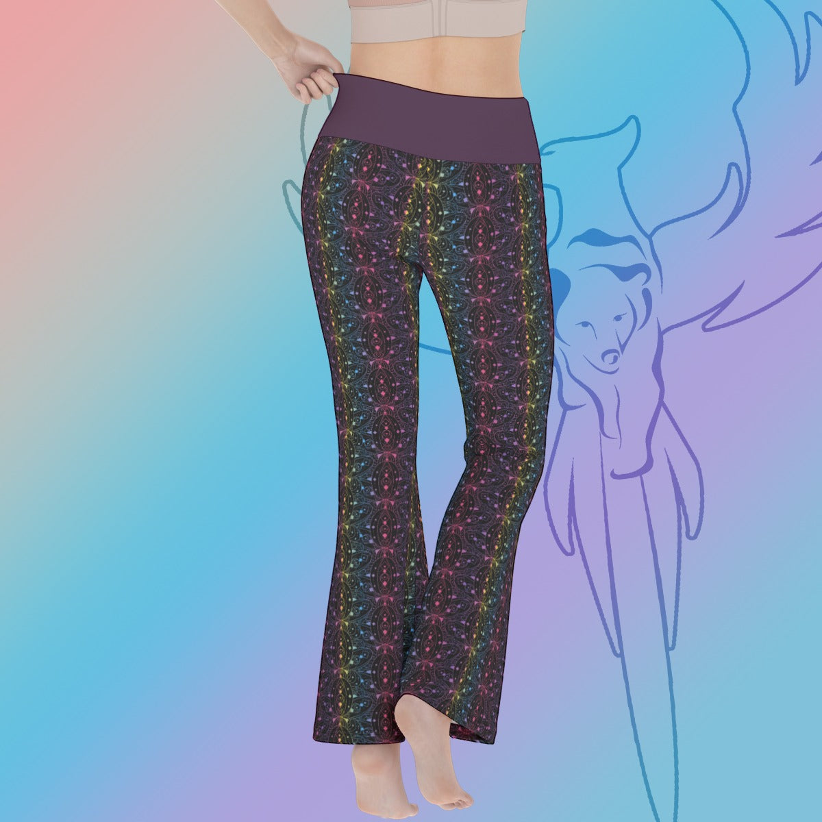 Kaleidoscope Flare Yoga Pants