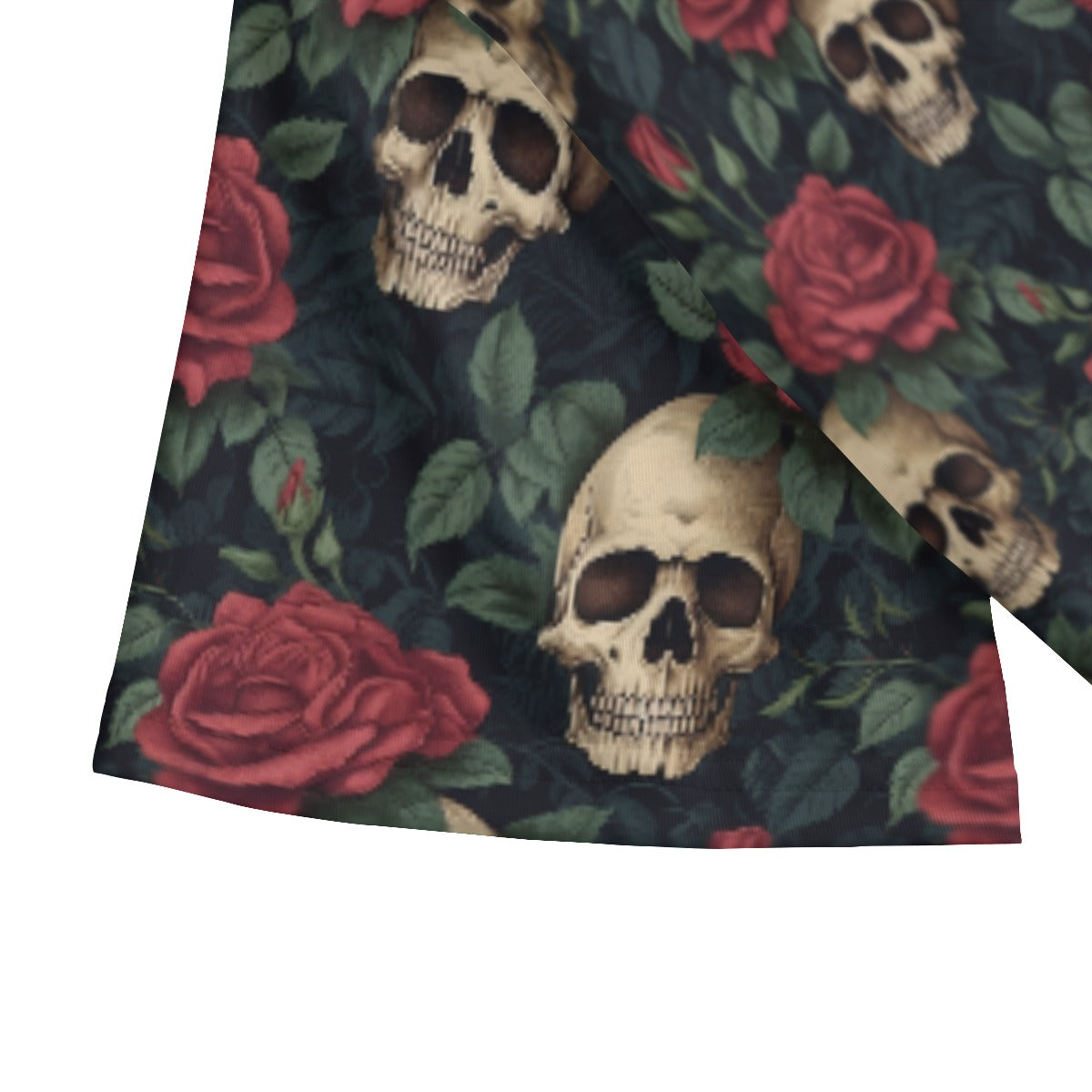 Skulls and Roses Short Sleeve Dress