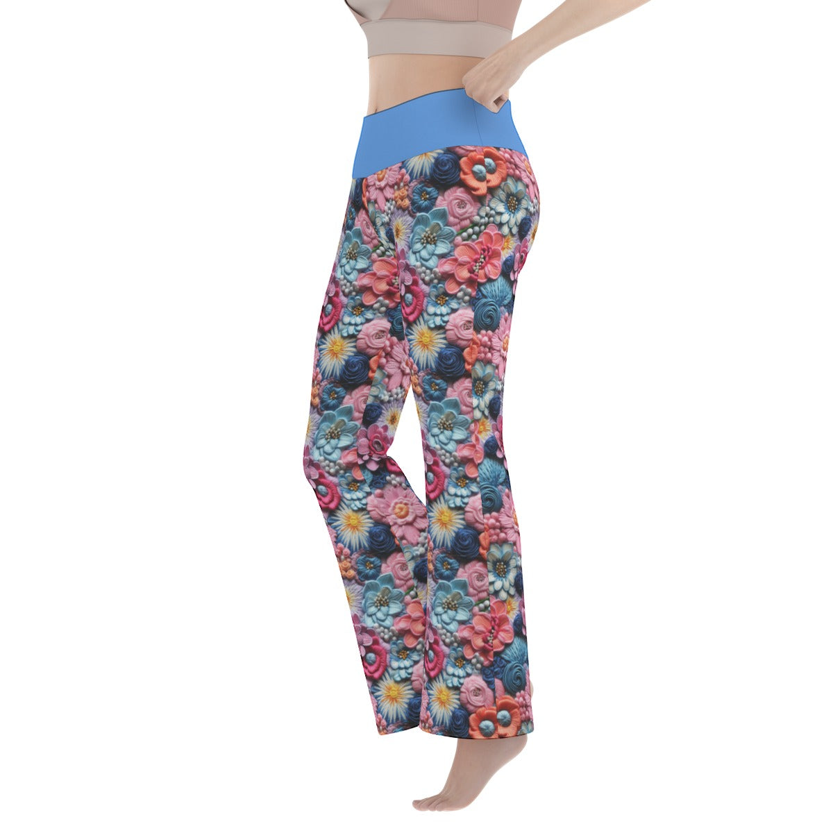 Summer Flowers Flare Yoga Pants