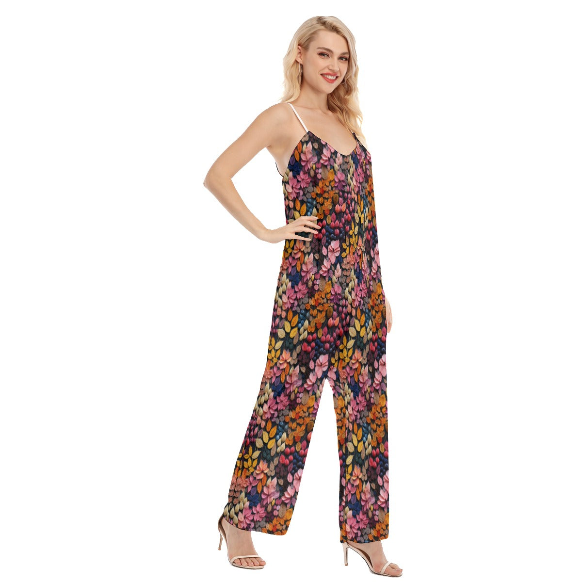 Embroidered Bouquet Jumpsuit