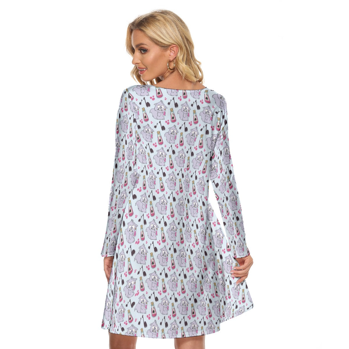Yzma Cat Potion Crew Neck Dress