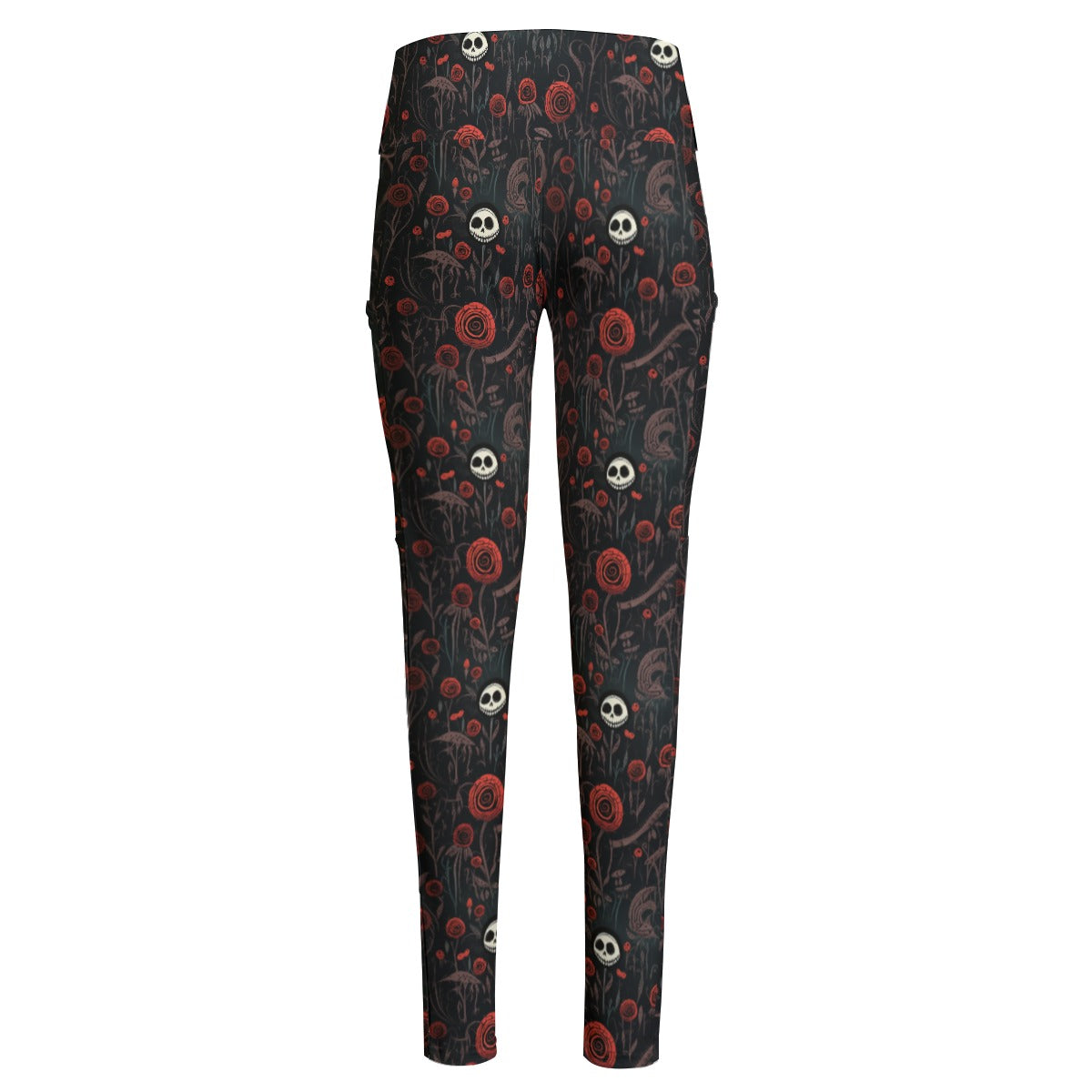 Burton Inspired Roses High Waist Leggings With Side Pocket