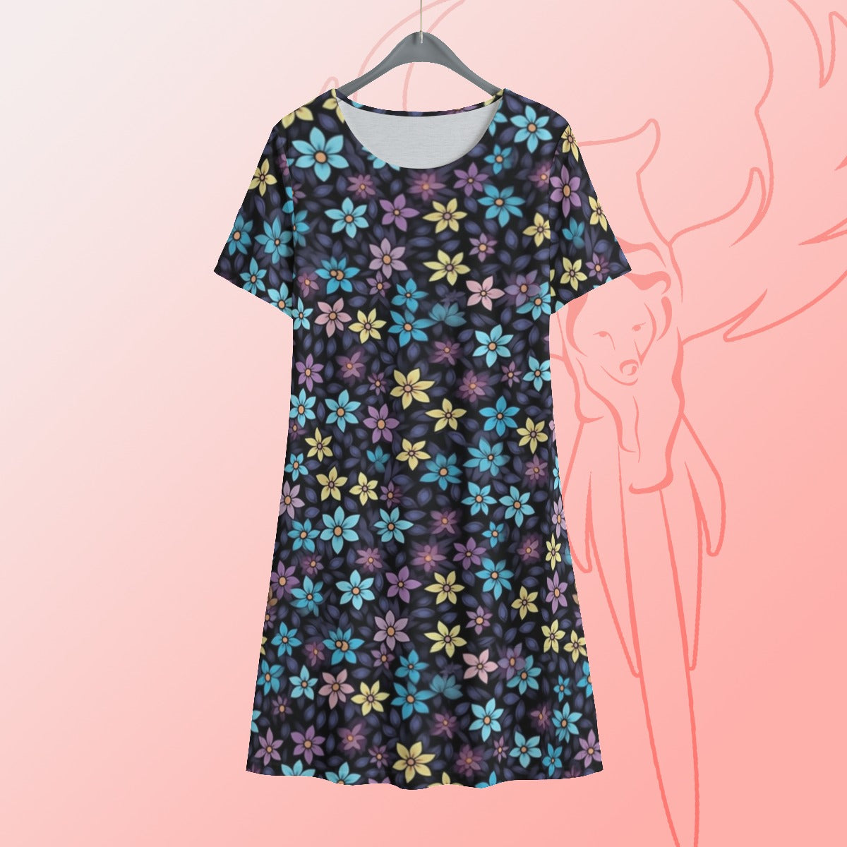 Flowers Short Sleeve Dress