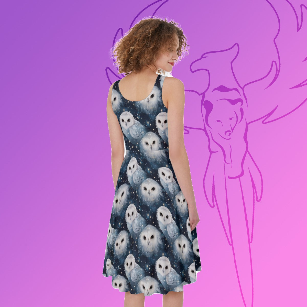 Owl Guardian Sleeveless Dress