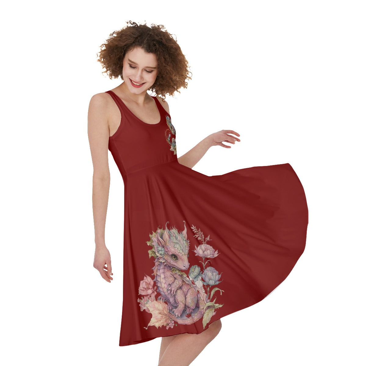 Ruby Dragon Sleeveless Dress