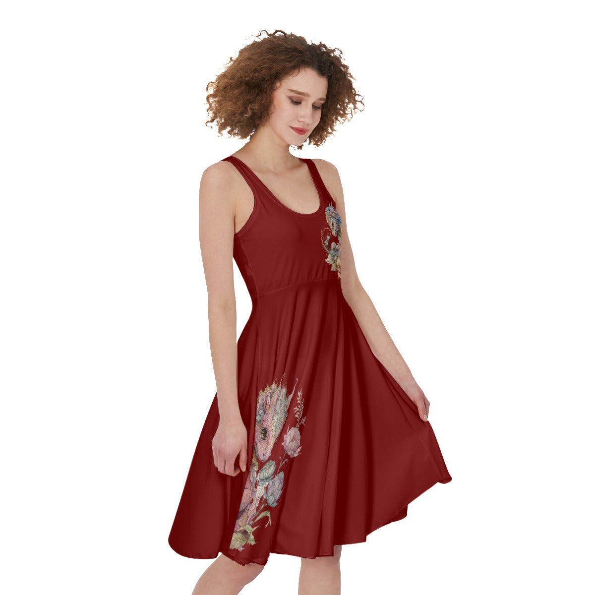 Ruby Dragon Sleeveless Dress