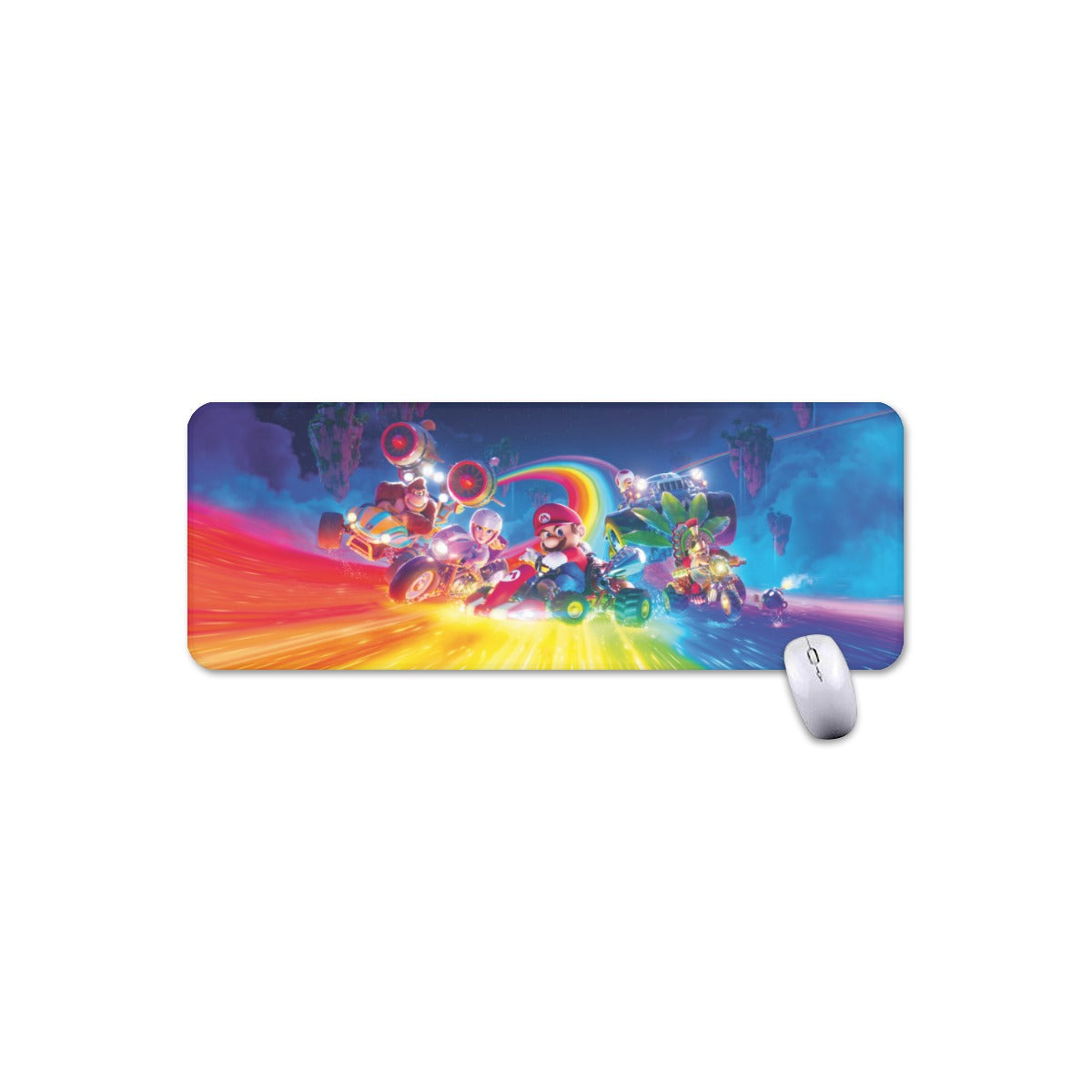 Rainbow Road Mouse Pad Plus Size