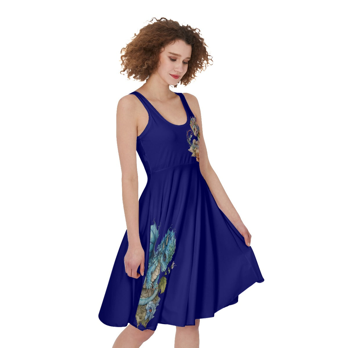 Sapphire Dragon Sleeveless Dress