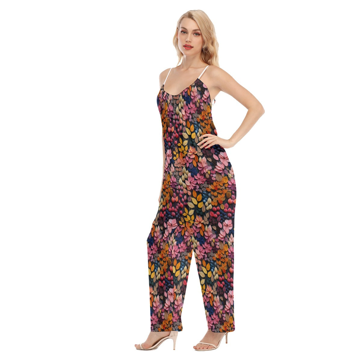 Embroidered Bouquet Jumpsuit