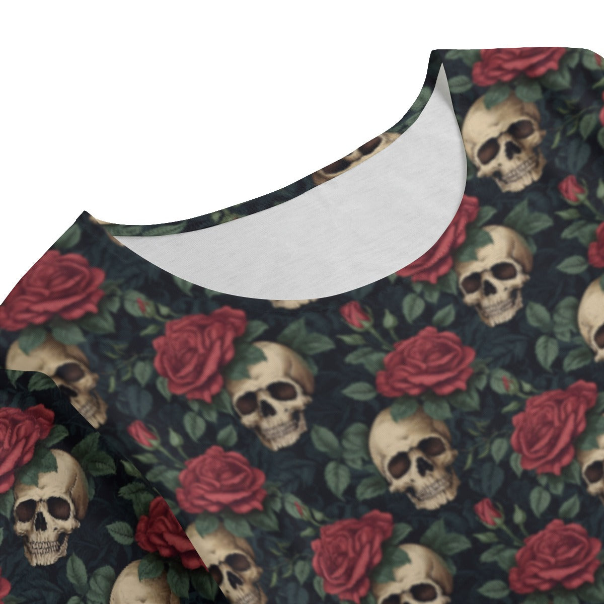 Skulls and Roses Short Sleeve Dress