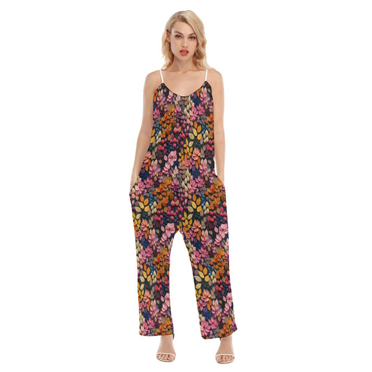 Embroidered Bouquet Jumpsuit