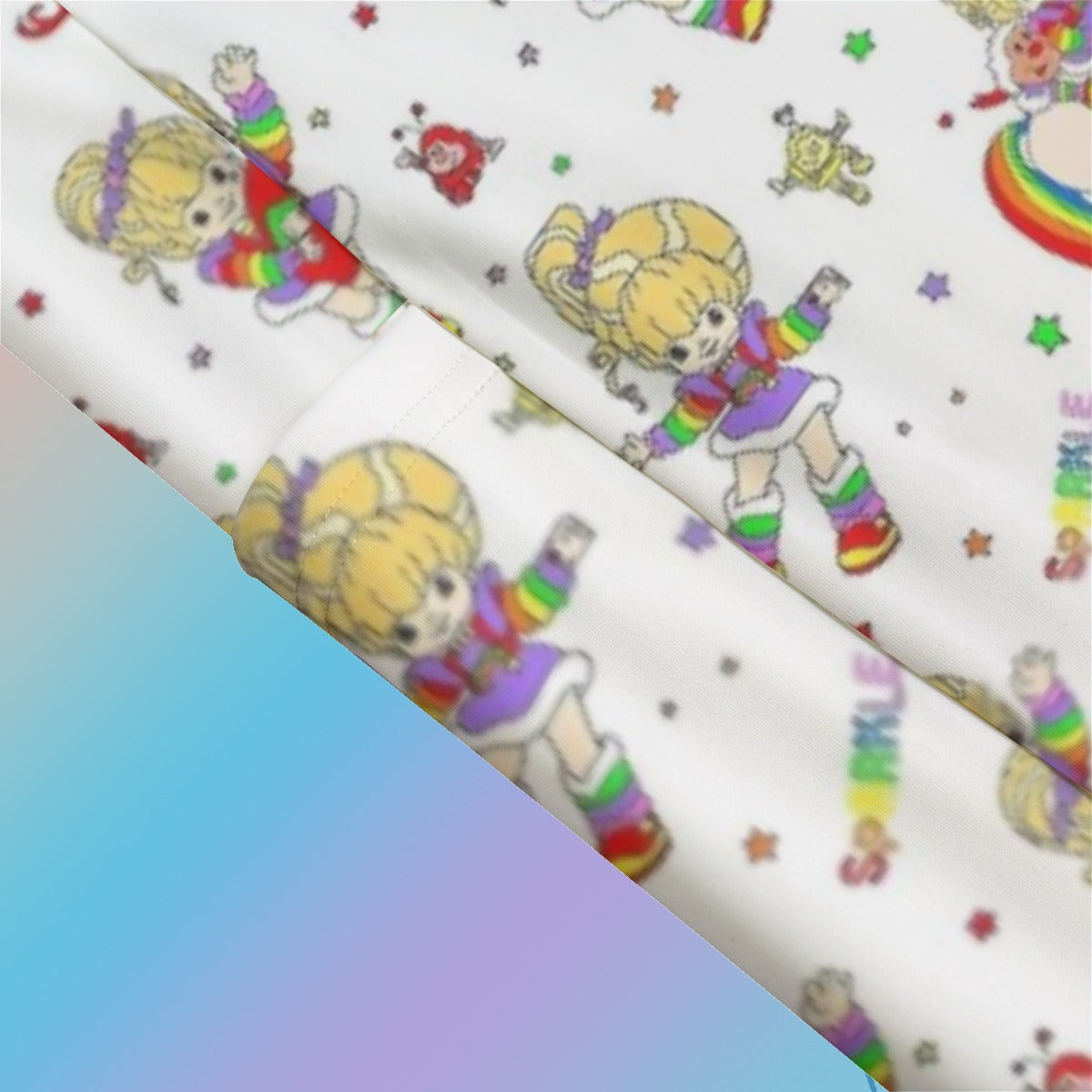 Rainbow Brite High Waist Leggings With Side Pocket