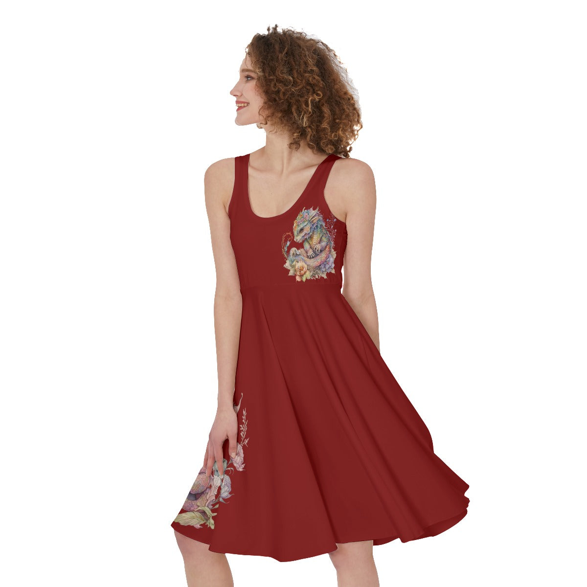 Ruby Dragon Sleeveless Dress