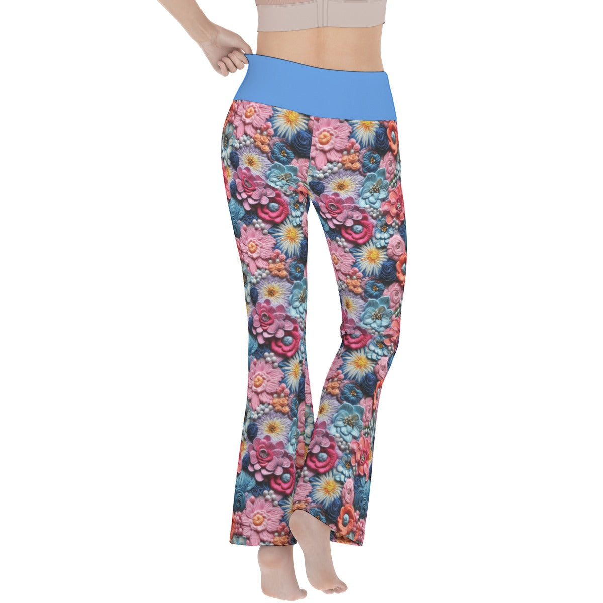 Summer Flowers Flare Yoga Pants