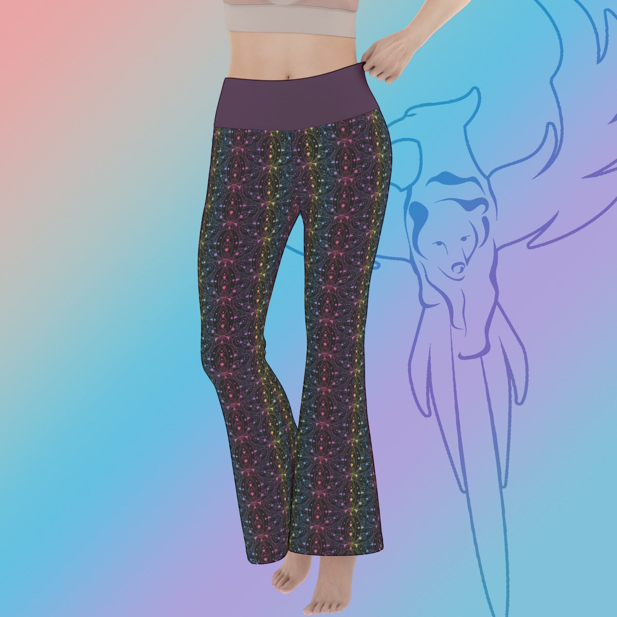 Kaleidoscope Flare Yoga Pants