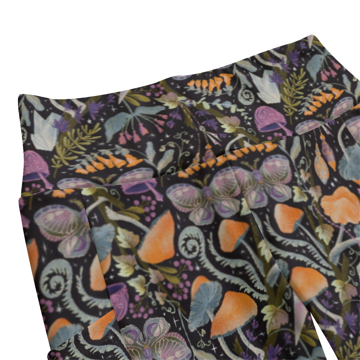 Magic Mushroom High Waist Leggings With Side Pocket