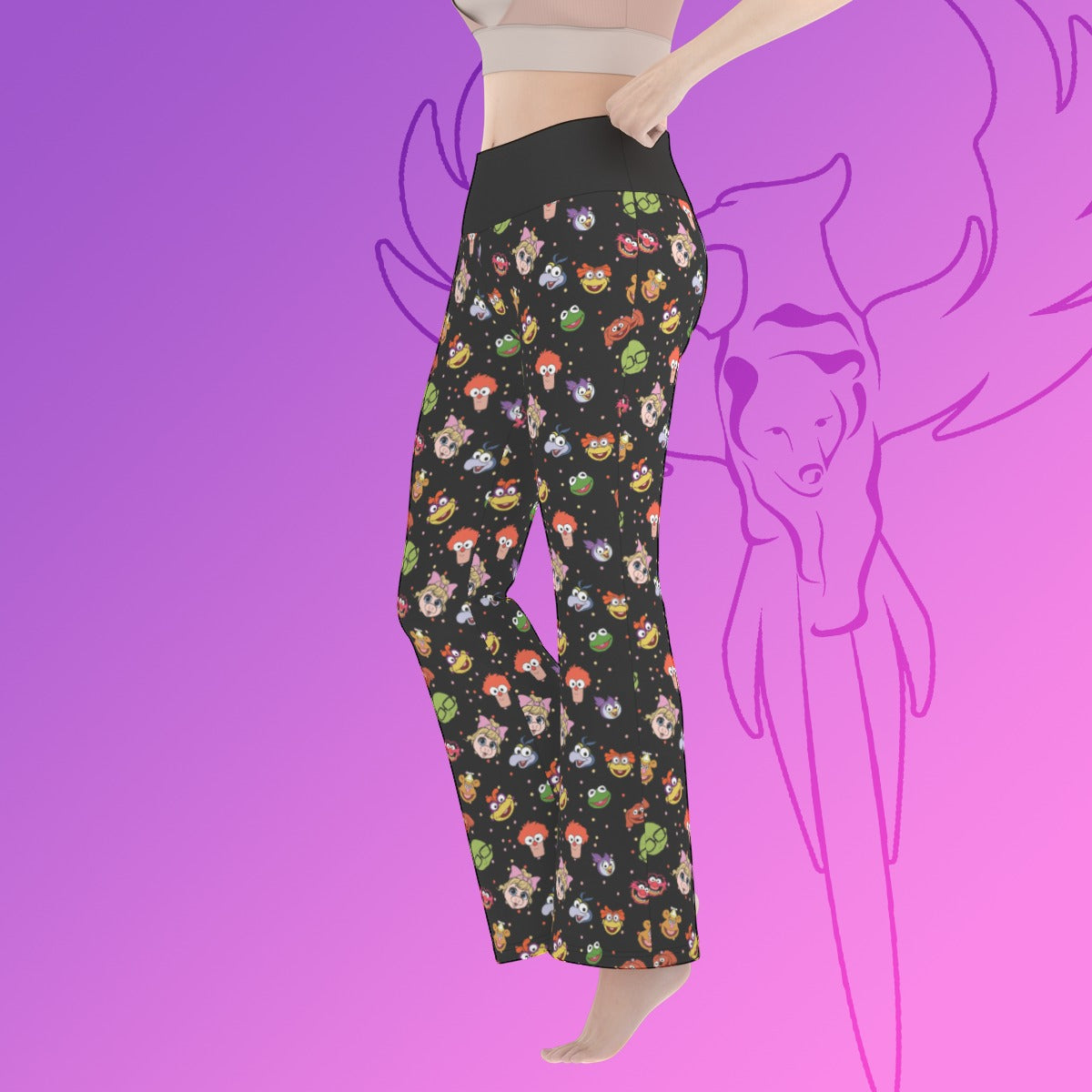 TV Puppets Flare Yoga Pants