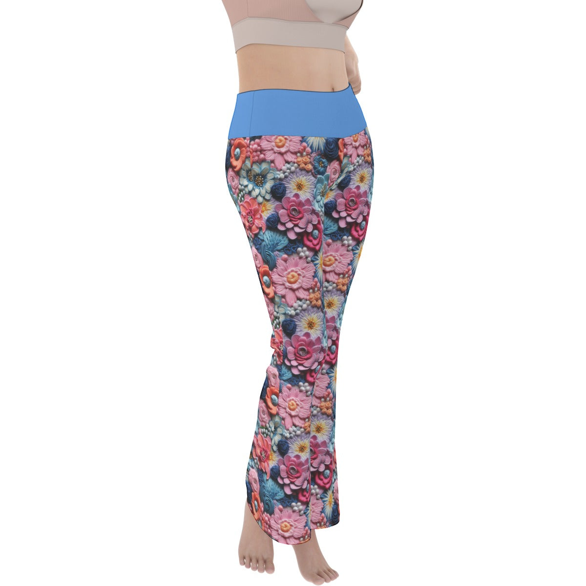 Summer Flowers Flare Yoga Pants