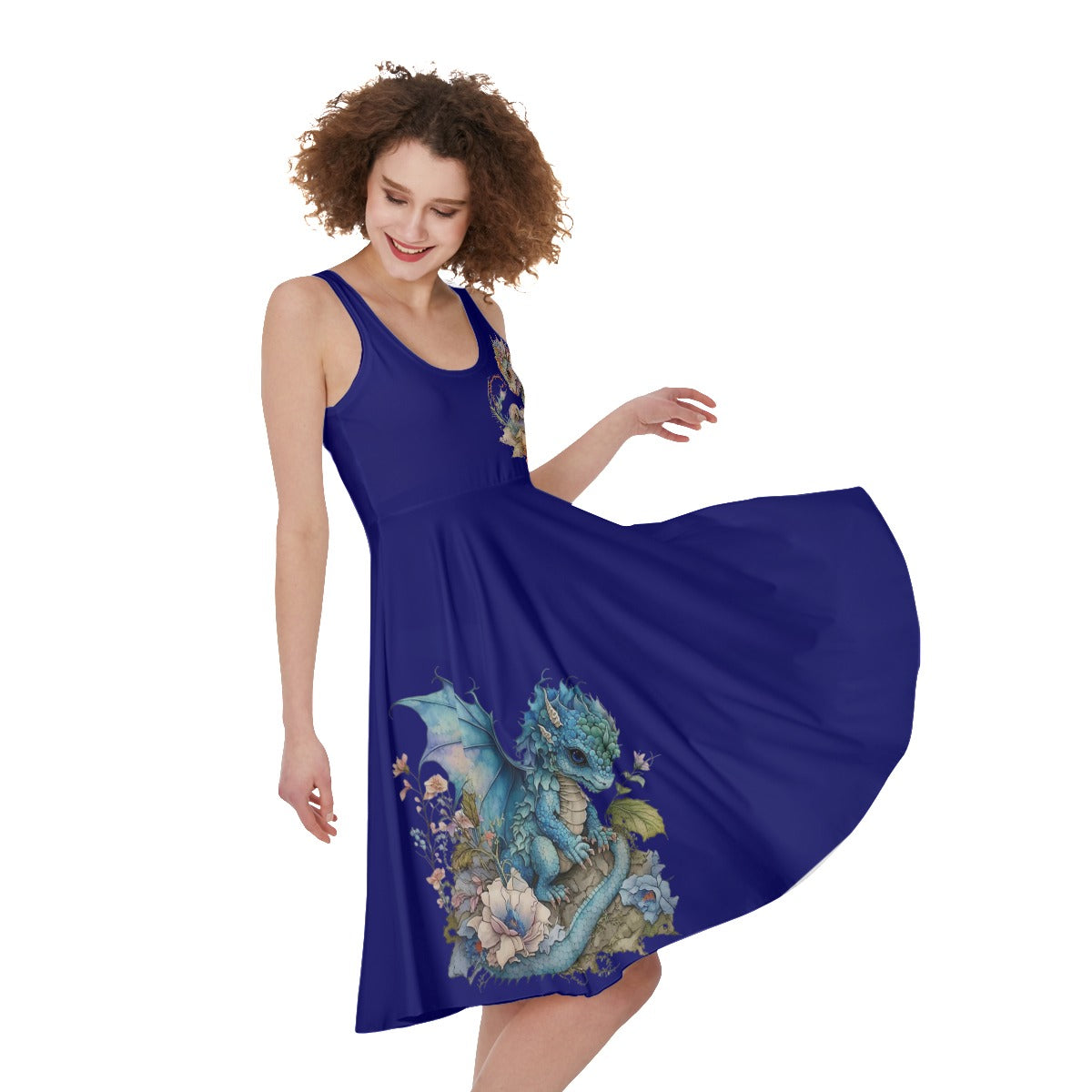 Sapphire Dragon Sleeveless Dress