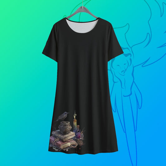 Spell Books Black Short Sleeve Dress