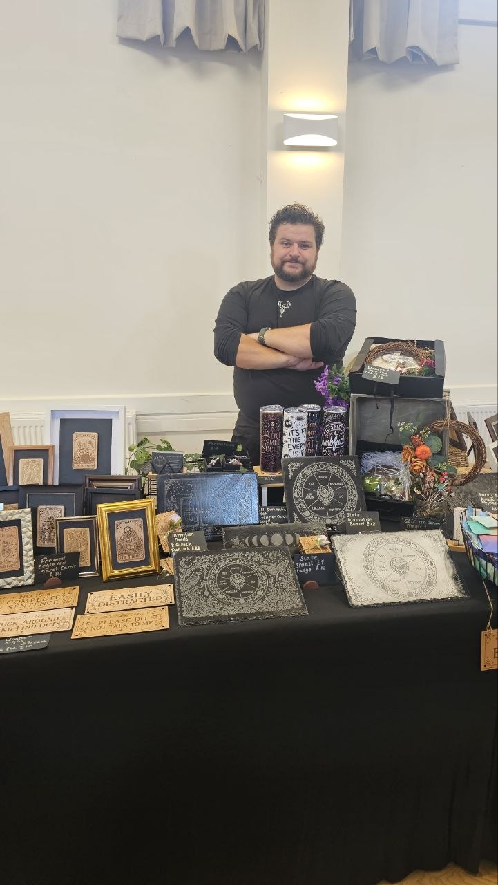 Ashley behind the Bear Phoenix Creations stall display